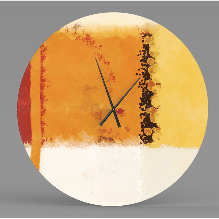 Ebern Designs Metal Wall Clock Wayfair